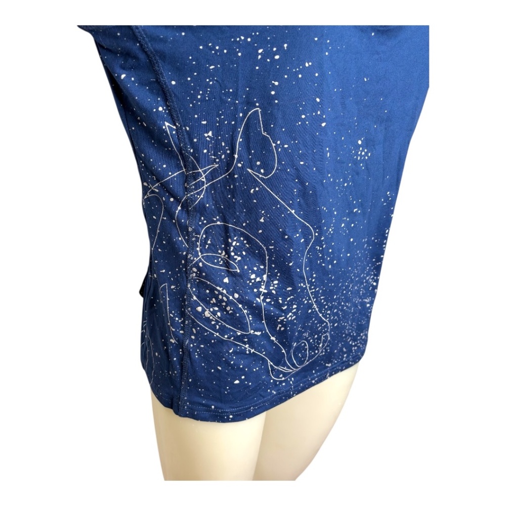 Blue Tempo Long Sleeve Shirt 1/4 Zip At Neck - Picture 2 of 9